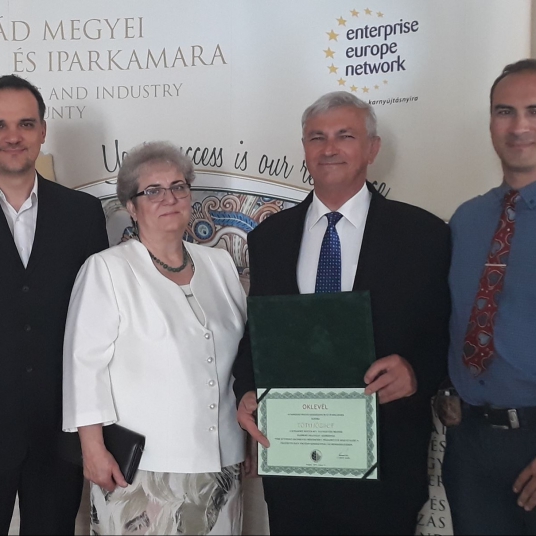 Csongrád Megyei Kereskedelmi és Iparkamara, elismerő oklevél 2018